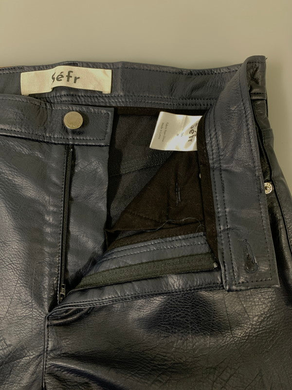 【中古品】【メンズ】 SEFR セファ FAKE LEATHER PANTS フェイク レザー パンツ ボトムス 152-260811-hu-26-min サイズ：29 カラー：ネイビー 万代Net店