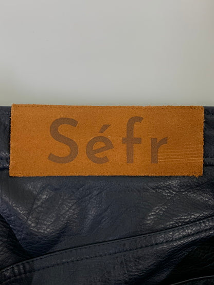 【中古品】【メンズ】 SEFR セファ FAKE LEATHER PANTS フェイク レザー パンツ ボトムス 152-260811-hu-26-min サイズ：29 カラー：ネイビー 万代Net店