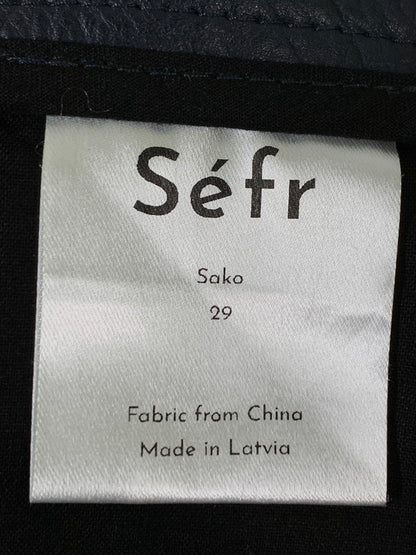 【中古品】【メンズ】 SEFR セファ FAKE LEATHER PANTS フェイク レザー パンツ ボトムス 152-260811-hu-26-min サイズ：29 カラー：ネイビー 万代Net店