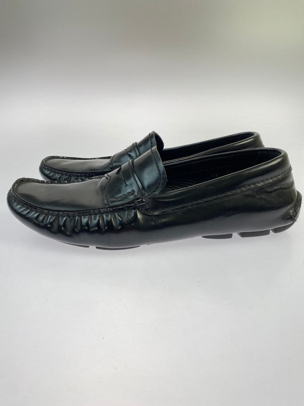 【中古品】【レディース】 PRADA プラダ LOGO LOAFER ロゴ ローファー 革靴 ビジネスシューズ 183-250925-kk-30-min カラー：ブラック 万代Net店