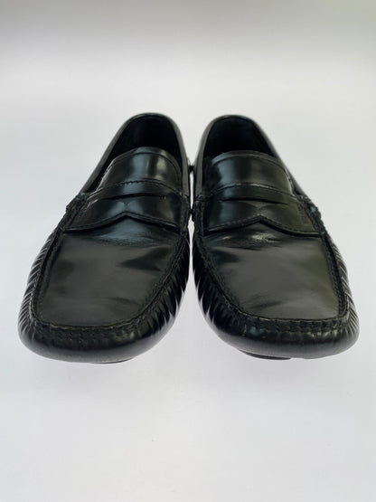 【中古品】【レディース】 PRADA プラダ LOGO LOAFER ロゴ ローファー 革靴 ビジネスシューズ 183-250925-kk-30-min カラー：ブラック 万代Net店