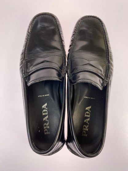 【中古品】【レディース】 PRADA プラダ LOGO LOAFER ロゴ ローファー 革靴 ビジネスシューズ 183-250925-kk-30-min カラー：ブラック 万代Net店