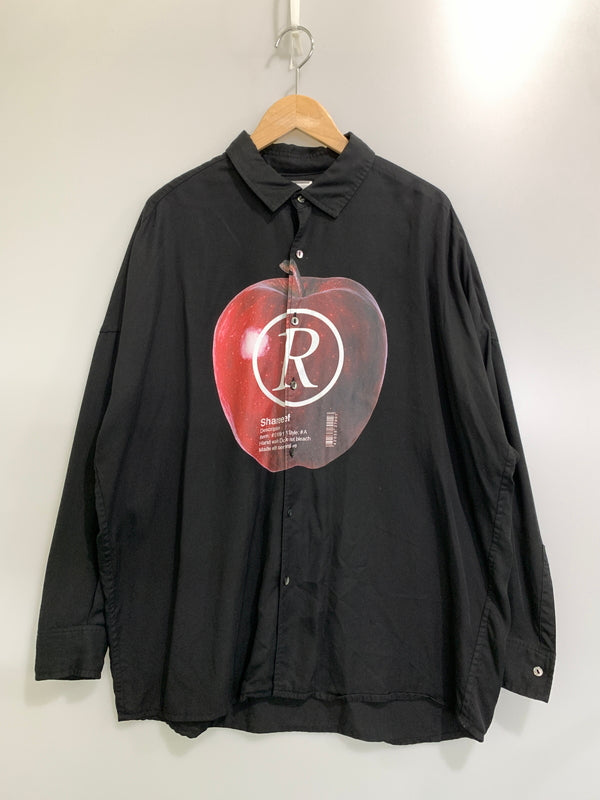 【中古品】【メンズ】 SHAREEF シャリーフ APPLE R L S BIG SHIRTS BLACK 18713026 アップル アール ロングスリーブ ビッグ シャツ メンズ 長袖シャツ トップス 140-260731-em-61-min サイズ：2 カラー：ブラック 万代Net店