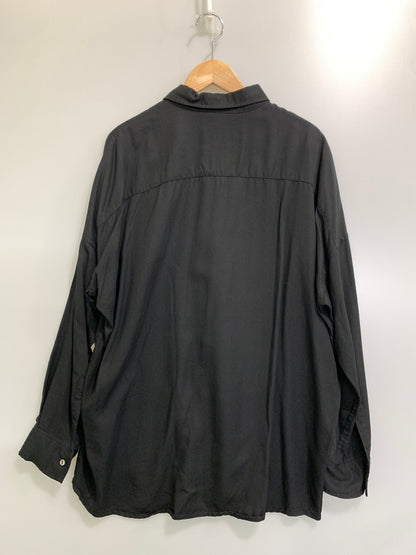 【中古品】【メンズ】 SHAREEF シャリーフ APPLE R L S BIG SHIRTS BLACK 18713026 アップル アール ロングスリーブ ビッグ シャツ メンズ 長袖シャツ トップス 140-260731-em-61-min サイズ：2 カラー：ブラック 万代Net店