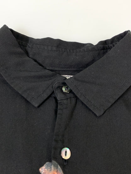 【中古品】【メンズ】 SHAREEF シャリーフ APPLE R L S BIG SHIRTS BLACK 18713026 アップル アール ロングスリーブ ビッグ シャツ メンズ 長袖シャツ トップス 140-260731-em-61-min サイズ：2 カラー：ブラック 万代Net店