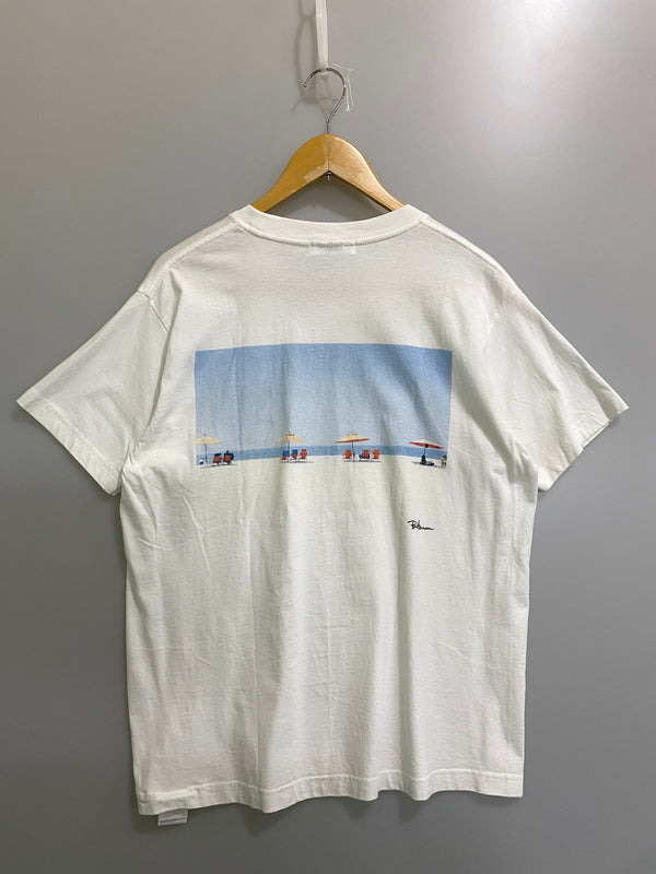 【中古品】【メンズ】 RON HERMAN ロンハーマン WE ARE ALWAYS WITHYOU TEE 半袖 メンズ Tシャツ 141-260630-hu-30-min サイズ：M カラー：ホワイト 万代Net店