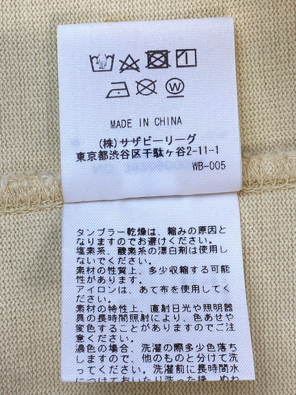 【中古品】【メンズ】 RON HERMAN ロンハーマン DAMAGE TEE ダメージTシャツ メンズ 半袖 ショートスリーブ 141-260709-hu-36-min サイズ：S カラー：イエロー系 万代Net店