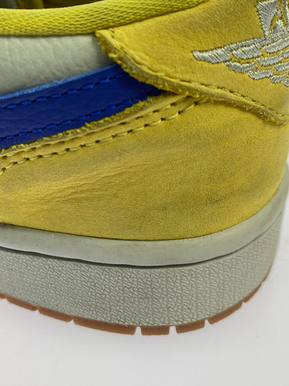 【中古品】【メンズ】 NIKE ナイキ × TRAVIS SCOTT トラビス・スコット 別注 コラボ WMNS AIR JORDAN 1 LOW OG SP CANARY DZ4137-700 ウィメンズ エア ジョーダン 1 ロー オリジナル スニーカー 靴 160-250924-kk-01-min カラー：CANARY/RACER BLUE-LIGHT SILVER 万代Net店