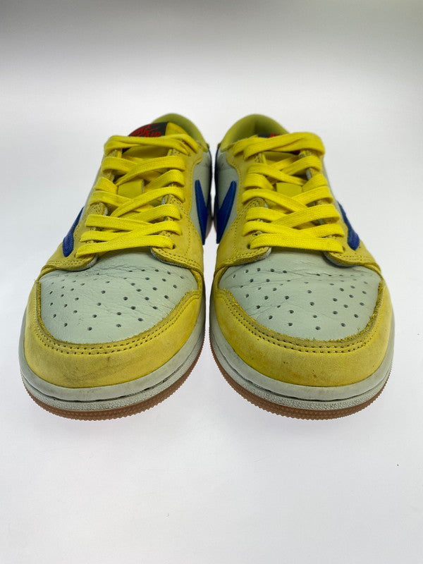 【中古品】【メンズ】 NIKE ナイキ × TRAVIS SCOTT トラビス・スコット 別注 コラボ WMNS AIR JORDAN 1 LOW OG SP CANARY DZ4137-700 ウィメンズ エア ジョーダン 1 ロー オリジナル スニーカー 靴 160-250924-kk-01-min カラー：CANARY/RACER BLUE-LIGHT SILVER 万代Net店