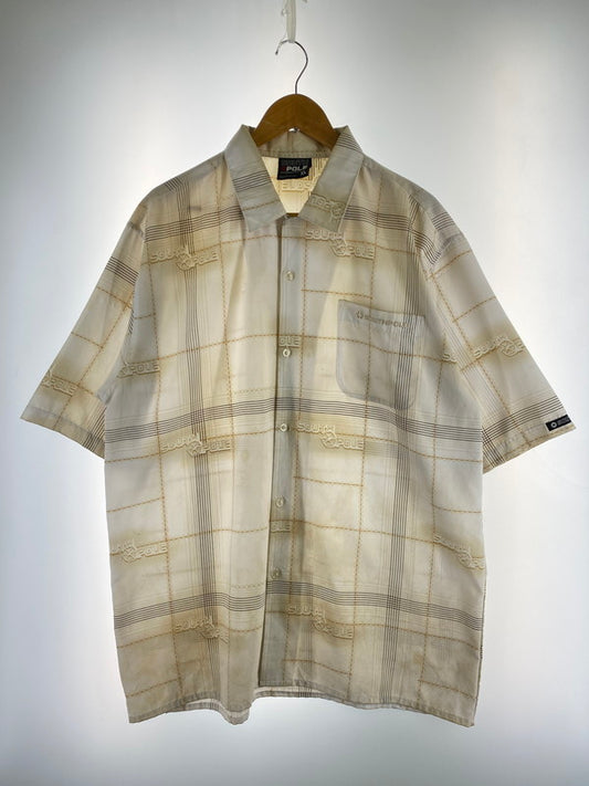 【中古品】【メンズ】 SOUTH POLE サウスポール S/S DESIGN SHIRT半袖 デザイン シャツ トップス 146-251224-jt-19-min サイズ：XL カラー：ホワイト 万代Net店