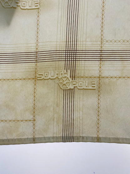 【中古品】【メンズ】 SOUTH POLE サウスポール S/S DESIGN SHIRT半袖 デザイン シャツ トップス 146-251224-jt-19-min サイズ：XL カラー：ホワイト 万代Net店