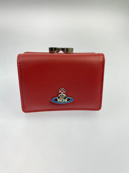 【LIFTる。景品】【中古美品】【メンズ/レディース】 Vivienne Westwood ヴィヴィアンウエストウッド NAPPA SMALL FRAME WALLET 三つ折り財布 200-250927-ks-13-min カラー：レッド系 万代Net店
