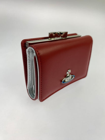 【LIFTる。景品】【中古美品】【メンズ/レディース】 Vivienne Westwood ヴィヴィアンウエストウッド NAPPA SMALL FRAME WALLET 三つ折り財布 200-250927-ks-13-min カラー：レッド系 万代Net店