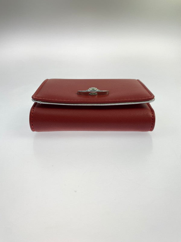 【LIFTる。景品】【中古美品】【メンズ/レディース】 Vivienne Westwood ヴィヴィアンウエストウッド NAPPA SMALL FRAME WALLET 三つ折り財布 200-250927-ks-13-min カラー：レッド系 万代Net店