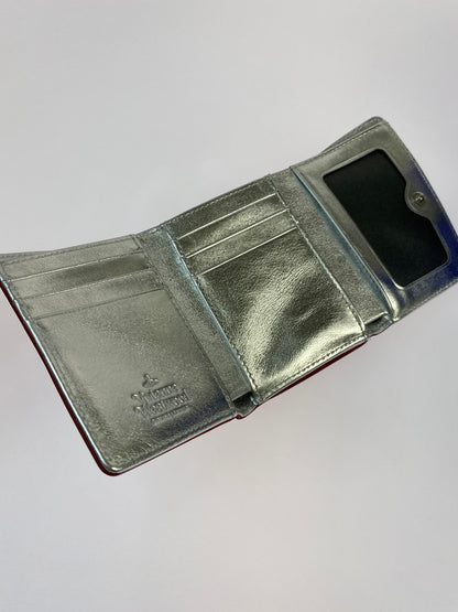 【LIFTる。景品】【中古美品】【メンズ/レディース】 Vivienne Westwood ヴィヴィアンウエストウッド NAPPA SMALL FRAME WALLET 三つ折り財布 200-250927-ks-13-min カラー：レッド系 万代Net店