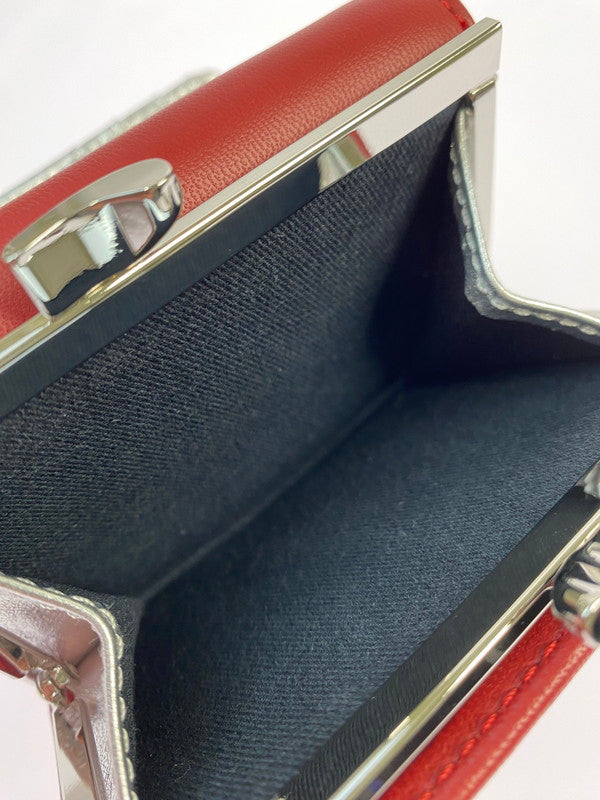 【LIFTる。景品】【中古美品】【メンズ/レディース】 Vivienne Westwood ヴィヴィアンウエストウッド NAPPA SMALL FRAME WALLET 三つ折り財布 200-250927-ks-13-min カラー：レッド系 万代Net店