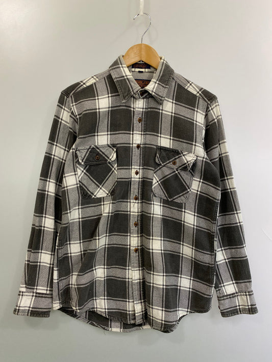 【中古品】【メンズ】 WOODLAND ウッドランド ヘビーネルシャツ メンズ トップス チェックシャツ コットン 146-250926-em-37-min サイズ：M カラー：ホワイト/グレー（チェック柄） 万代Net店