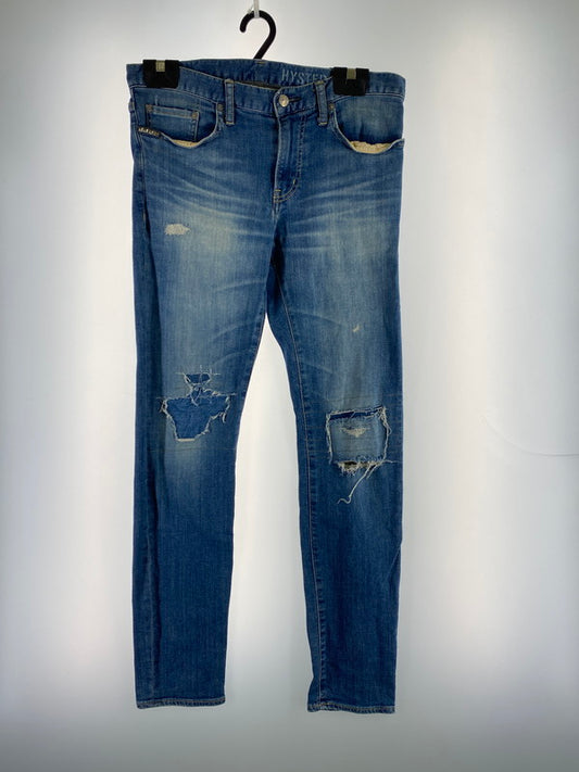 【現状渡し品】【メンズ】 HYSTERIC GLAMOUR ヒステリックグラマー 02193AP12 KPR加工ISKOリメイクスリムデニムパンツ ボトムス 151-251118-AS-8-min サイズ：31 カラー：ブルー 万代Net店