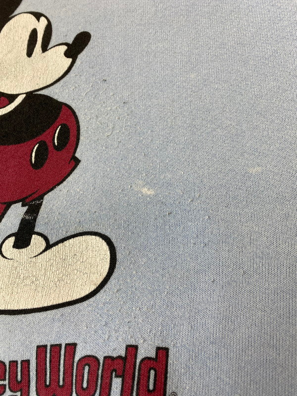 【現状渡し品】【メンズ】 WALT DISNEY WORLD ウォルトディズニー ワールド MICKEY SS SWEAT SHIRTT 80S 90S ミッキープリント 半袖 スウェット シャツ メンズ トップス 80年代 90年代 ヴィンテージ 146-251214-em-23-min サイズ：M カラー：ライトブルー 万代Net店
