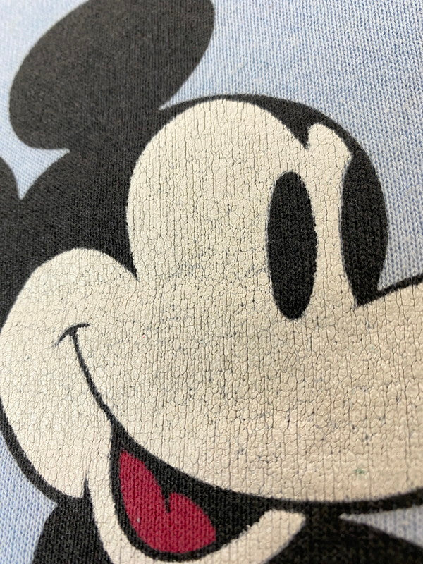 【現状渡し品】【メンズ】 WALT DISNEY WORLD ウォルトディズニー ワールド MICKEY SS SWEAT SHIRTT 80S 90S ミッキープリント 半袖 スウェット シャツ メンズ トップス 80年代 90年代 ヴィンテージ 146-251214-em-23-min サイズ：M カラー：ライトブルー 万代Net店