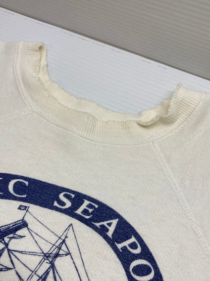 【現状渡し品】【メンズ】 USED 60'S MYSTIC SEAPORT MYSTIC CONN SWEAT SHIRT スウェット 146-250928-AS-6-min サイズ：サイズ不明 カラー：ホワイト 万代Net店