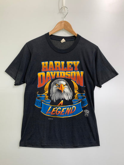 【現状渡し品】【メンズ】 HARLEY DAVIDSON ハーレーダビッドソン 80S SCREENSTARS LEGEND SS PRINT TEE Tシャツ トップス 146-250927-ks-47-min サイズ：M カラー：ブラック 万代Net店