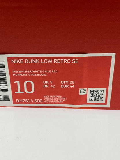 【中古品】【メンズ】 NIKE ナイキ DUNK LOW RETRO SE BARBER SHOP DH7614-500 ダンク ロー レトロ シーズナルエディション バーバー ショップ スニーカー 靴 160-251002-kk-02-min カラー：IRIS WHISPER/WHT-CHILE RED 万代Net店