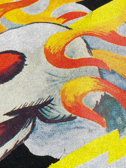 【中古品】【メンズ】 CHALLENGER チャレンジャー S S THUNDER SKULL TEE ショートスリーブ 142-251015-AS-8-min サイズ：XXL カラー：ブラック 万代Net店