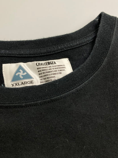 【中古品】【メンズ】 CHALLENGER チャレンジャー S S THUNDER SKULL TEE ショートスリーブ 142-251015-AS-8-min サイズ：XXL カラー：ブラック 万代Net店