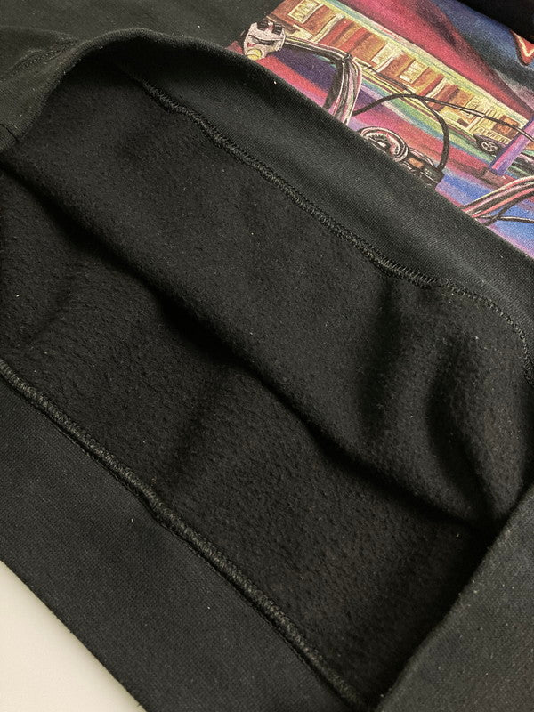 【中古品】【メンズ】 CHALLENGER チャレンジャー HEAVEN'S DOOR PRINT HOODIE プルオーバーパーカー 142-251015-AS-11-min サイズ：L カラー：ブラック 万代Net店