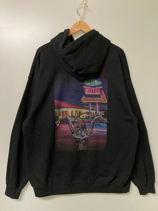 【中古品】【メンズ】 CHALLENGER チャレンジャー HEAVEN'S DOOR PRINT HOODIE プルオーバーパーカー 142-251015-AS-11-min サイズ：L カラー：ブラック 万代Net店