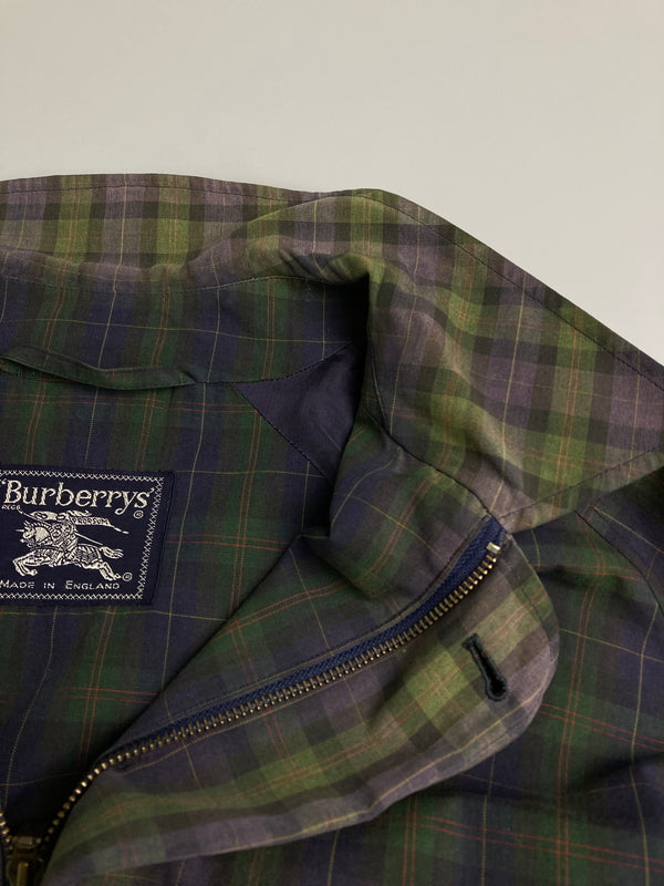【中古品】【メンズ】 BURBERRY バーバリー BURBERRY'S CHECK JACKET チャック ジャケットメンズ ライトアウター 長袖 141-251212-em-14-min カラー：パープル/グリーン/ブラック 万代Net店