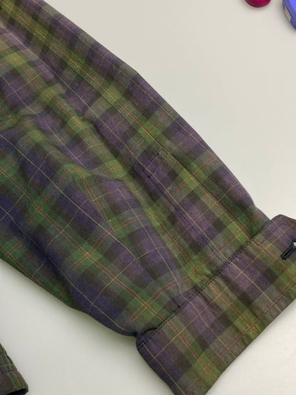 【中古品】【メンズ】 BURBERRY バーバリー BURBERRY'S CHECK JACKET チャック ジャケットメンズ ライトアウター 長袖 141-251212-em-14-min カラー：パープル/グリーン/ブラック 万代Net店