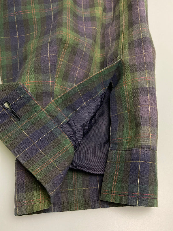 【中古品】【メンズ】 BURBERRY バーバリー BURBERRY'S CHECK JACKET チャック ジャケットメンズ ライトアウター 長袖 141-251212-em-14-min カラー：パープル/グリーン/ブラック 万代Net店