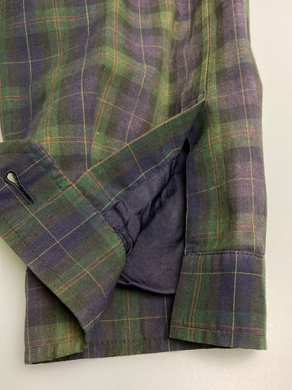 【中古品】【メンズ】 BURBERRY バーバリー BURBERRY'S CHECK JACKET チャック ジャケットメンズ ライトアウター 長袖 141-251212-em-14-min カラー：パープル/グリーン/ブラック 万代Net店