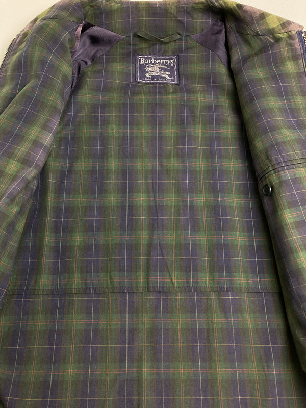 【中古品】【メンズ】 BURBERRY バーバリー BURBERRY'S CHECK JACKET チャック ジャケットメンズ ライトアウター 長袖 141-251212-em-14-min カラー：パープル/グリーン/ブラック 万代Net店