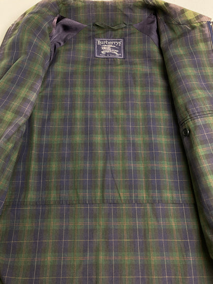 【中古品】【メンズ】 BURBERRY バーバリー BURBERRY'S CHECK JACKET チャック ジャケットメンズ ライトアウター 長袖 141-251212-em-14-min カラー：パープル/グリーン/ブラック 万代Net店
