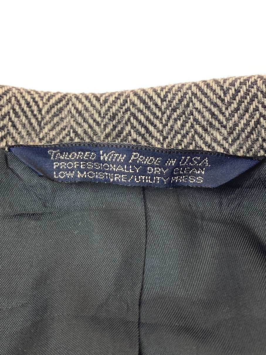【中古品】【メンズ】 LANDS’ END ランズエンド USA製 90S ヘリンボーン ツイード テーラードジャケット 146-251012-ks-75-min サイズ：不明 万代Net店