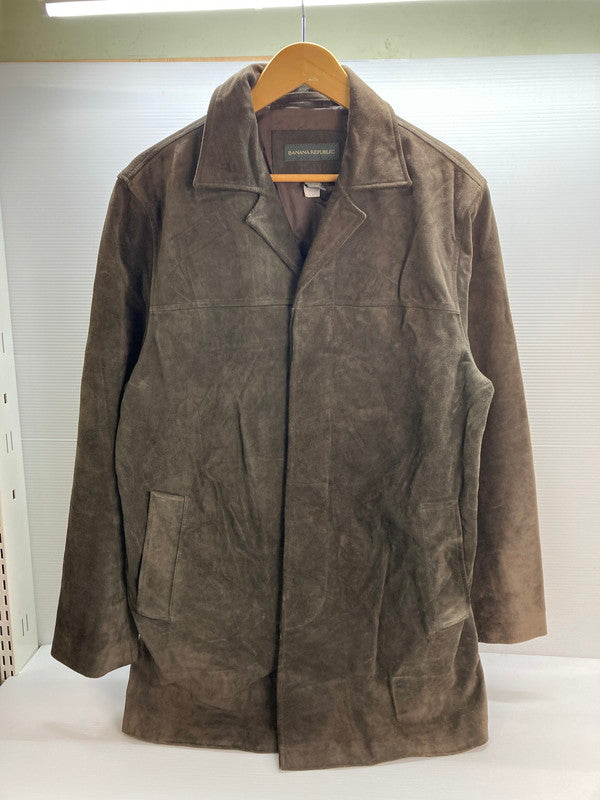 【中古品】【メンズ】 Banana Republic バナナリパブリック 90S SUEDE COAT スエードコート アウター 146-250928-AS-11-min サイズ：S カラー：ブラウン 万代Net店