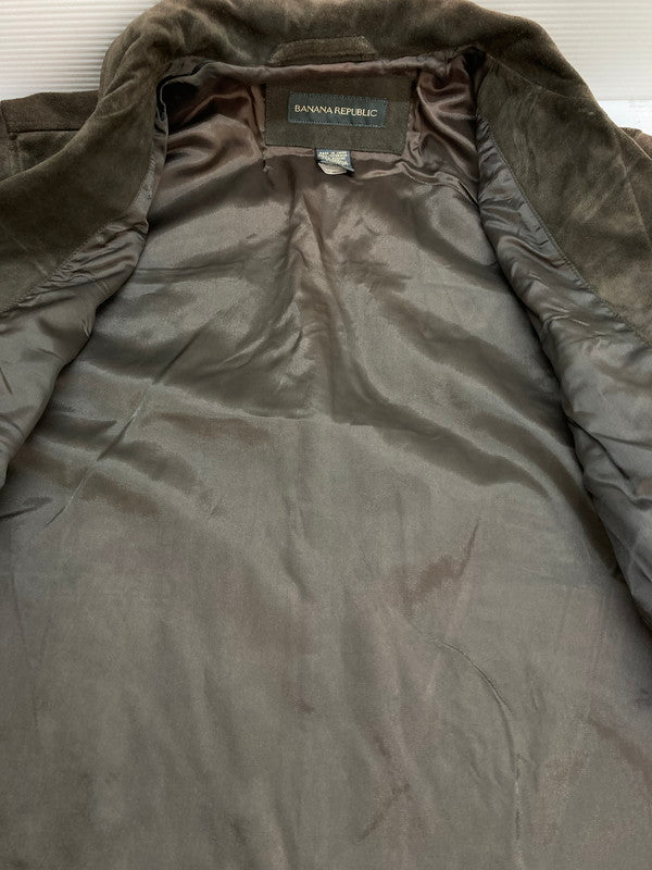 【中古品】【メンズ】 バナナリパブリック 90S SUEDE COAT スエードコート アウター 146-250928-AS-11-min サイズ：S カラー：ブラウン 万代Net店