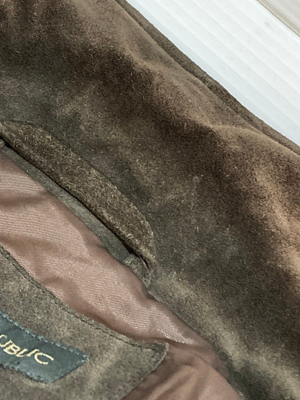 【中古品】【メンズ】 Banana Republic バナナリパブリック 90S SUEDE COAT スエードコート アウター 146-250928-AS-11-min サイズ：S カラー：ブラウン 万代Net店