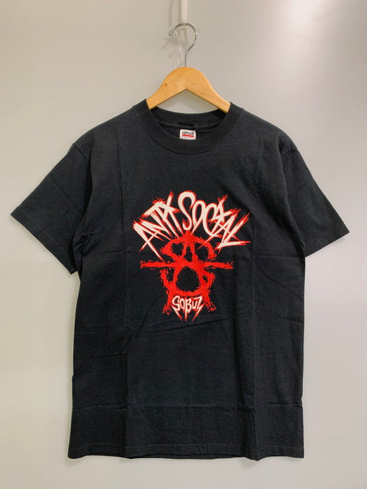 【中古品】【メンズ】 SOBUT ソバット 90S ANTI SOCIAL BAND TEE バンドTシャツ トップス 146-250927-ks-51-min サイズ：M カラー：ブラック 万代Net店