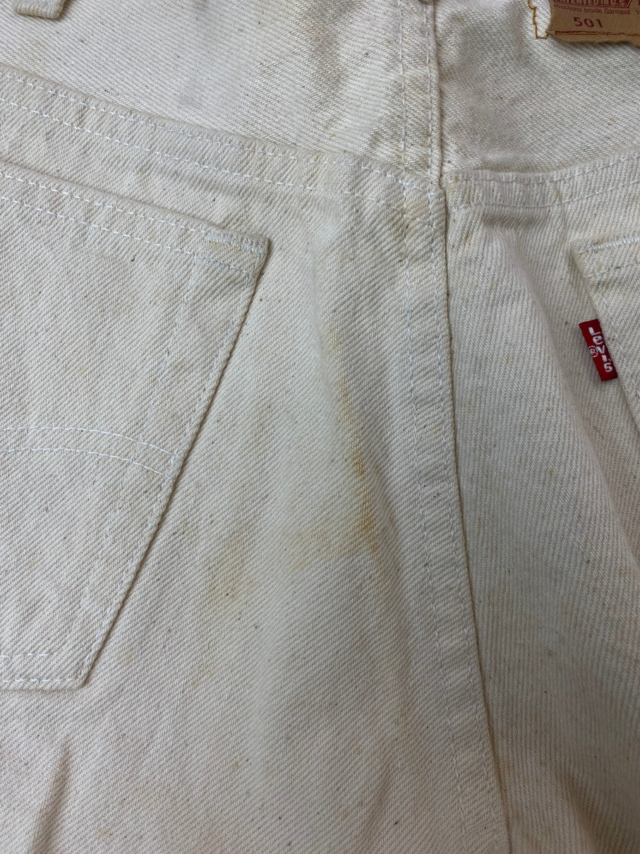 【中古品】【メンズ】 Levi's リーバイス 501 BUTTON FLY STRAIGHT COLOR DENIM PANT 501-0651 ボタンフライ ストレート カラーデニムパンツ ボトムス ジーンズ 157-250930-kk-15-min サイズ：29 カラー：ホワイト 万代Net店