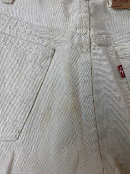 【中古品】【メンズ】 Levi's リーバイス 501 BUTTON FLY STRAIGHT COLOR DENIM PANT 501-0651 ボタンフライ ストレート カラーデニムパンツ ボトムス ジーンズ 157-250930-kk-15-min サイズ：29 カラー：ホワイト 万代Net店