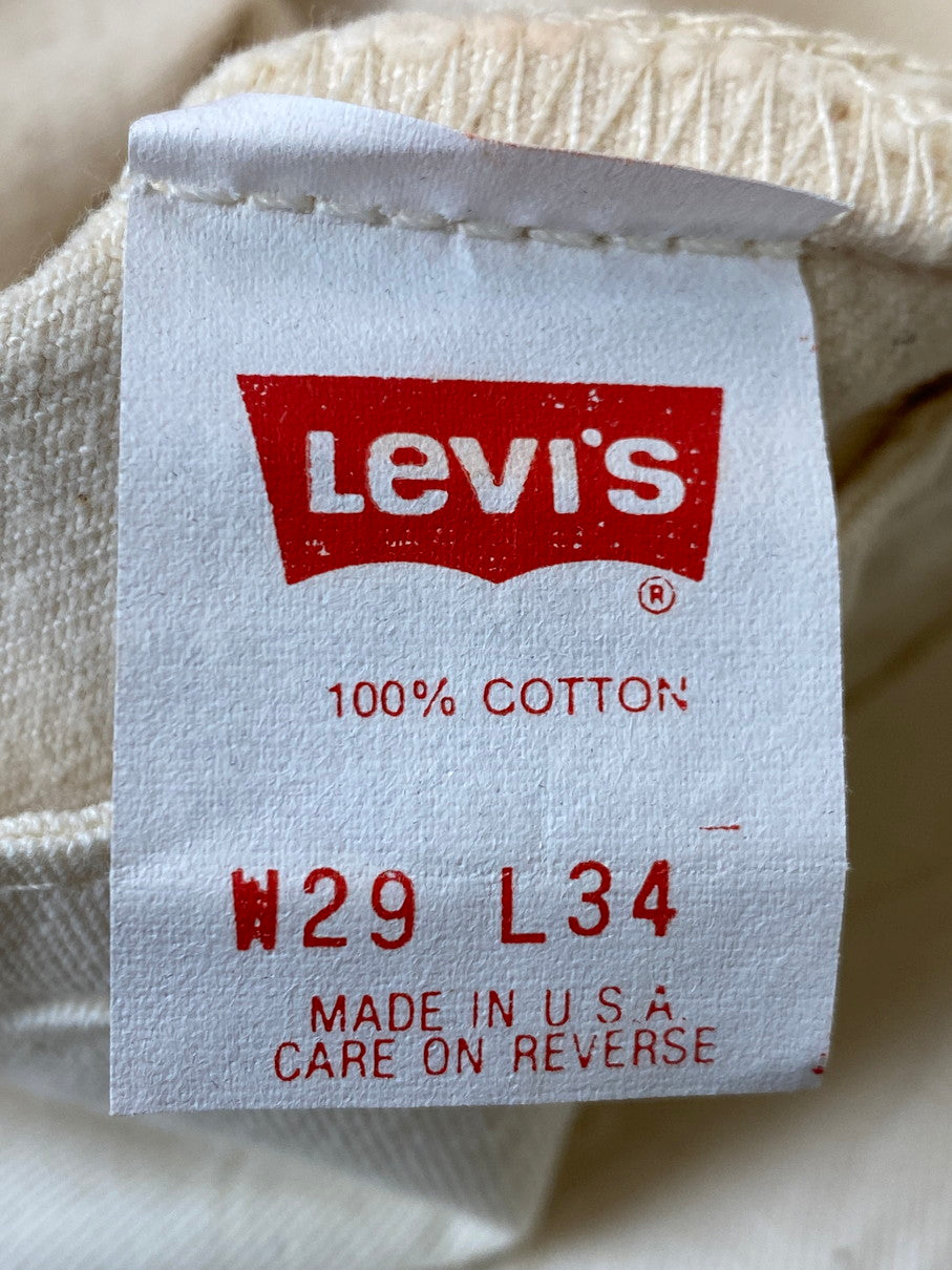【中古品】【メンズ】 Levi's リーバイス 501 BUTTON FLY STRAIGHT COLOR DENIM PANT 501-0651 ボタンフライ ストレート カラーデニムパンツ ボトムス ジーンズ 157-250930-kk-15-min サイズ：29 カラー：ホワイト 万代Net店
