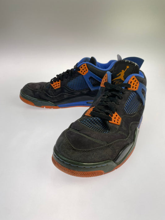 【現状渡し品】【メンズ】 NIKE ナイキ 308497-027 AIR JORDAN 4 RETRO 靴 シューズ スニーカー SNEAKERS 160-250927-ks-33-min サイズ：29cm カラー：BLACK/SAFETY ORANGE-GAME ROYAL 万代Net店