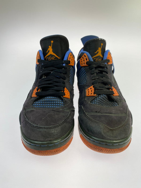 【現状渡し品】【メンズ】 NIKE ナイキ 308497-027 AIR JORDAN 4 RETRO 靴 シューズ スニーカー SNEAKERS 160-250927-ks-33-min サイズ：29cm カラー：BLACK/SAFETY ORANGE-GAME ROYAL 万代Net店