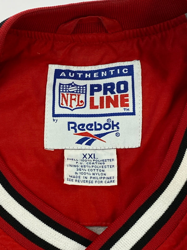 【中古品】【メンズ】 NFL × REEBOK リーボック 49ERS 刺繍 LOGO PULLOVER サンフランシスコ・フォーティーナイナーズ ロゴ プルオーバー メンズ 長袖 トップス 146-260731-em-26-min サイズ：XXL カラー：レッド 万代Net店