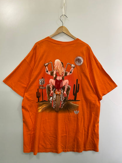 【中古品】【メンズ】 DELTA PRO WEIGHT デルタ プロ ウエイト S/S PRINT TEE 両面 ショートスリーブ プリントTシャツ 半袖 トップス 146-251011-kk-39-min サイズ：2XL カラー：オレンジ 万代Net店