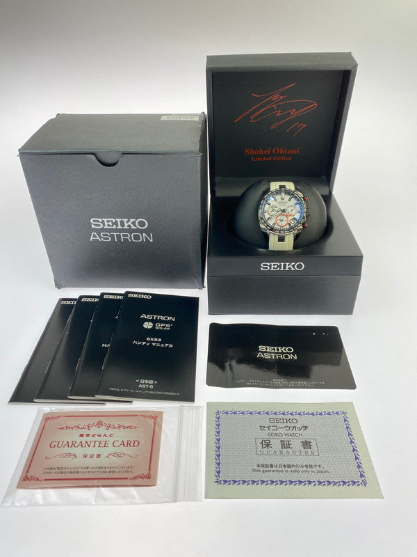 【中古品】【メンズ】 SEIKO セイコー SBXC081 5X53 0BE0 ASTRON アストロン 大谷翔平 2020 限定 モデル 1700本限定 腕時計 メンズ 195-251014-em-13-min カラー：シルバー 万代Net店